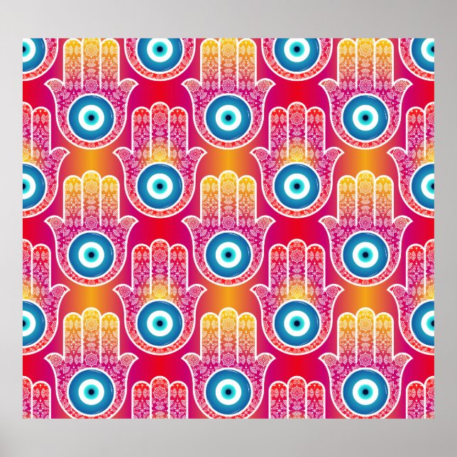 Affiche Mystic hamsa : design harmonieux. (Devant)