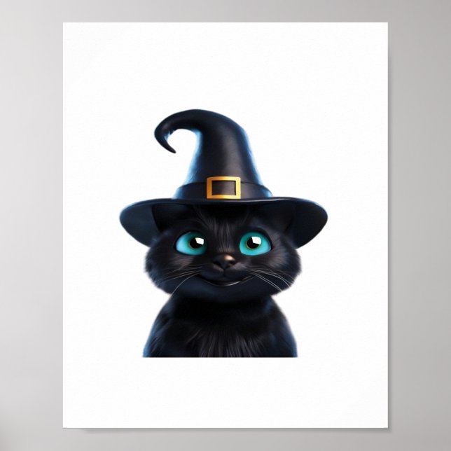 Affiche Mystic Kitty - Halloween Chat classique T-shirt (Devant)