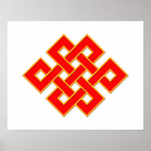 Affiche Mystic Knot - Red & Yellow