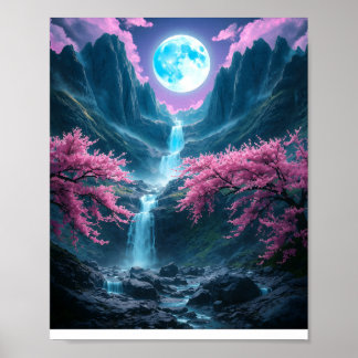 Affiche Mystic Moonlit Valley