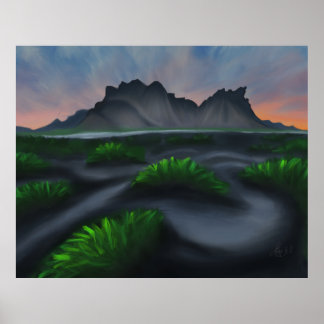 Affiche Mystic Shoreline : Stokksnes Islandais Beachscape