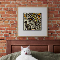 Mystic Whiskers : Retro Cat Art