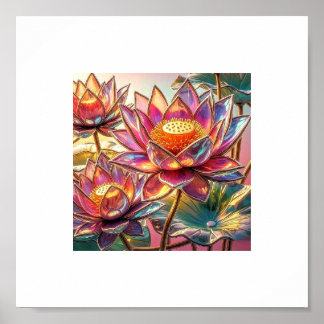 Affiche "Mystical Desert Mirage - Surreal Camel Caravan"