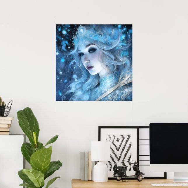 Affiche Mystical Ice Queen - Imaginaire Winter Goddess Art (Bureau à domicile)