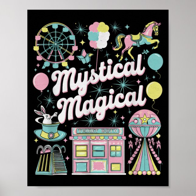 Affiche Mystical Magical Retro Aesthetic Space Gift Men Wo (Devant)