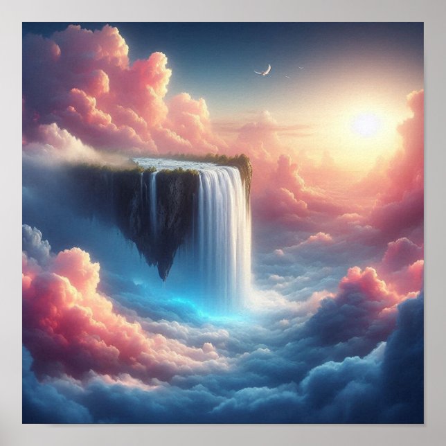 Affiche Mystical Sky Waterfall From Suspended Fantasy (Devant)