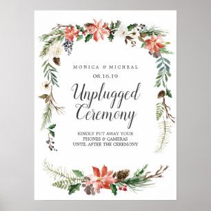 Affiche Mystical Winter Unplugged Wedding Ceremony Sign