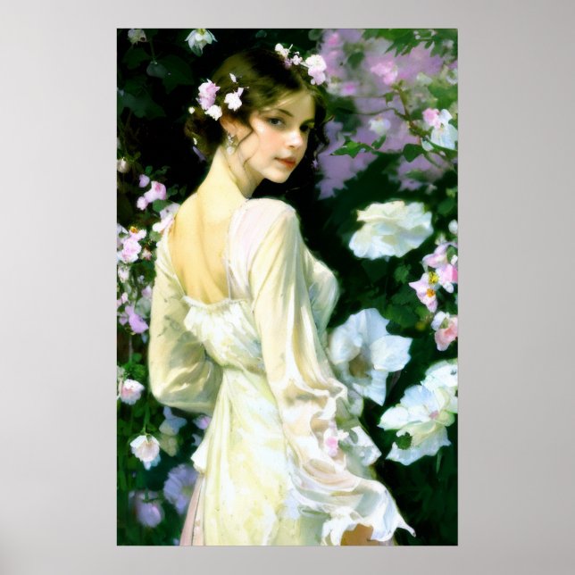 Affiche Mystique en fleurs #123 : Le langage des fleurs (Devant)