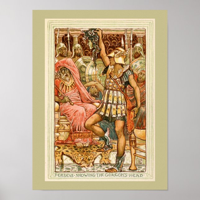 Affiche Mythes grecs antiques Persée par Walter Crane (Devant)