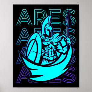 Affiche Mythologie grecque Cadeaux Ares Grec Dieu Guerre R