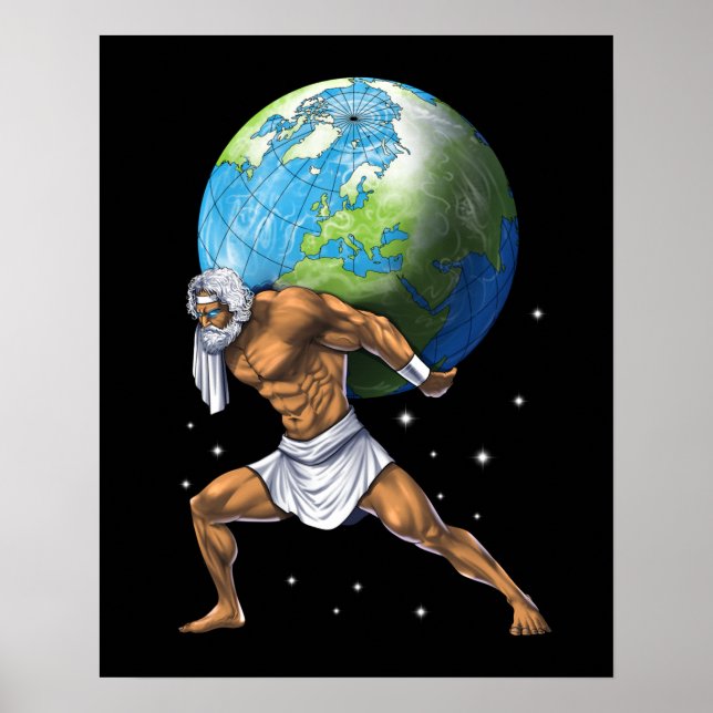 Affiche Mythologie grecque Dieu Atlas (Devant)