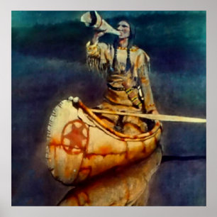 Affiche N C Wyeth Peinture occidentale "L'appel de l'orign