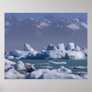 Affiche NA, États-Unis, Alaska, chaîne St. Elias, rivière