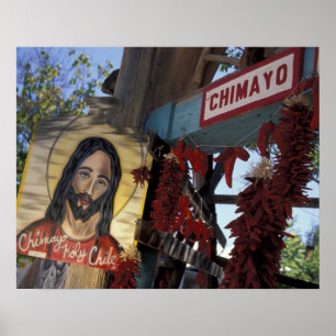 Affiche NA, États-Unis, Nouveau-Mexique, Père Noël Fe.