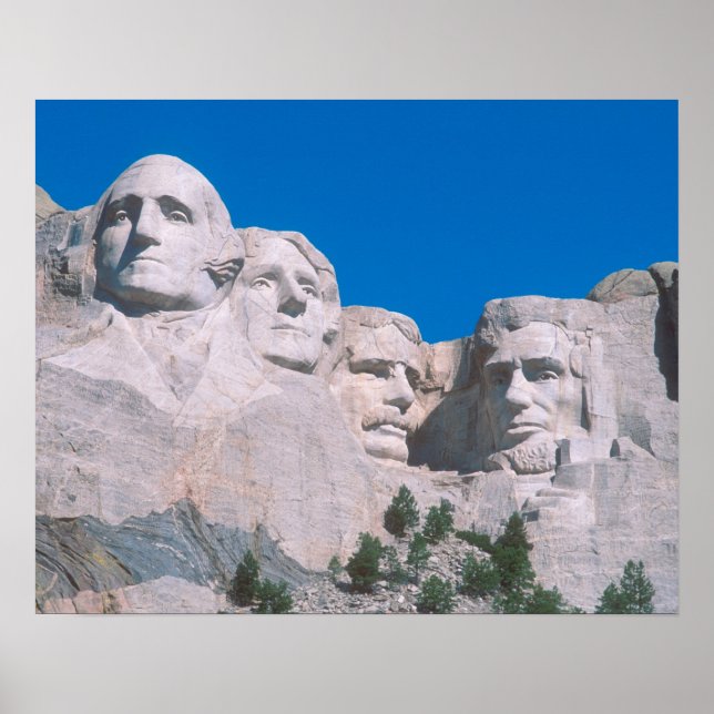 Affiche NA, États-Unis, SD, Mount Rushmore. (Devant)