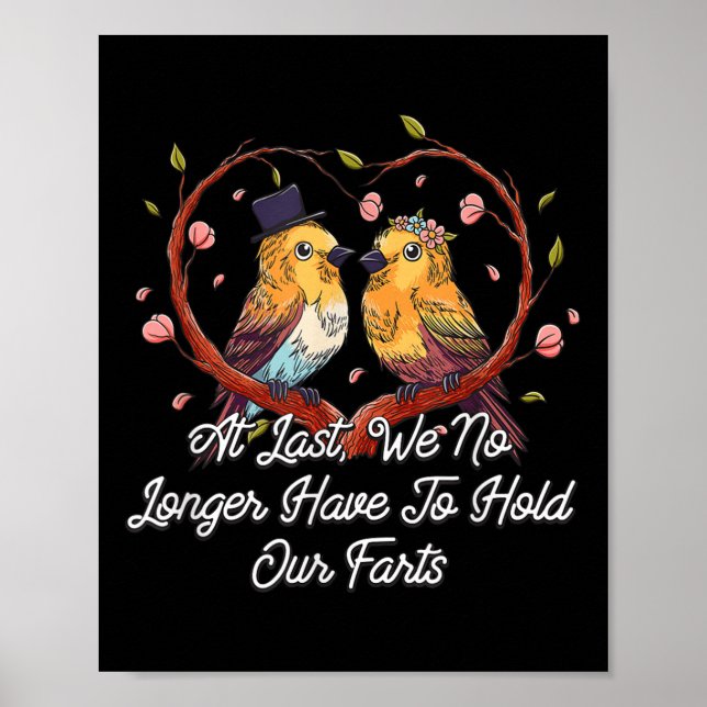 Affiche N'A Plus À Tenir Nos Farts Mariage Drôle (Devant)