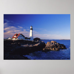 Affiche NA, USA, Maine. Phare de Portland Head.