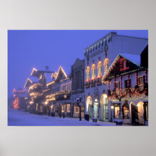 Affiche NA, USA, Washington, Leavenworth. Rue principale