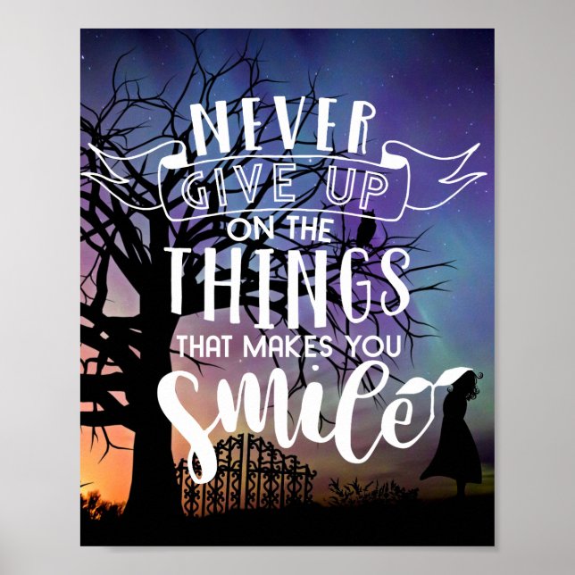 Affiche N'abandonnez jamais ce qui vous fait sourire (Devant)