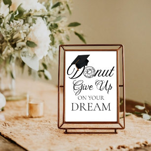 Affiche N'abandonnez pas votre rêve Graduation donut