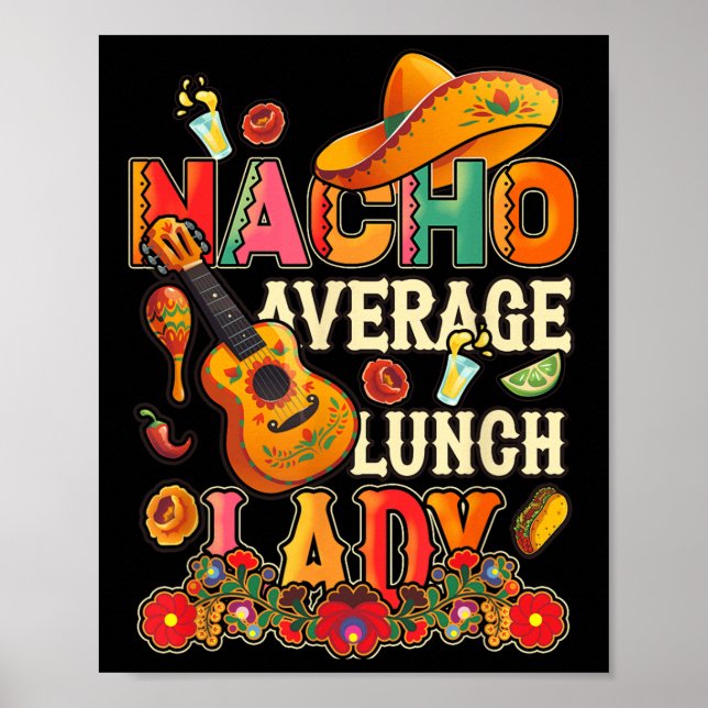 Affiche Nacho Average Déjeuner Lady Cinco De Mayo Fiesta M (Devant)