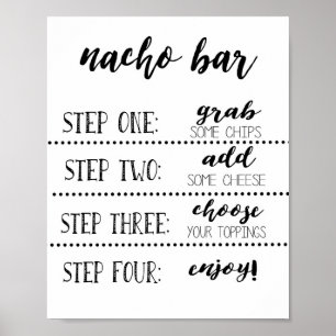 Affiche Nacho Bar Sign, Faites vos propres Nachos