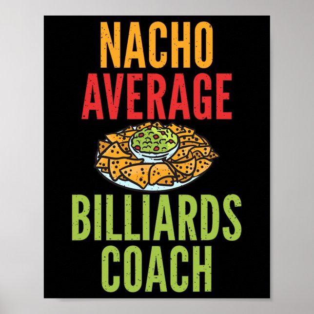 Affiche Nacho Billiards Moyenne Entraîneur Billard Mexicai (Devant)