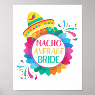 Affiche Nacho Chemise de mariée moyenne Cinco De Mayo Mari