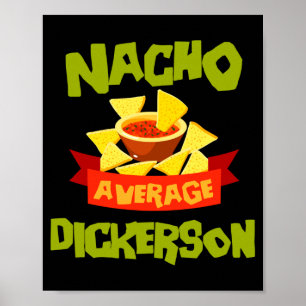 Affiche Nacho Dickerson drôle anniversaire nom de famille