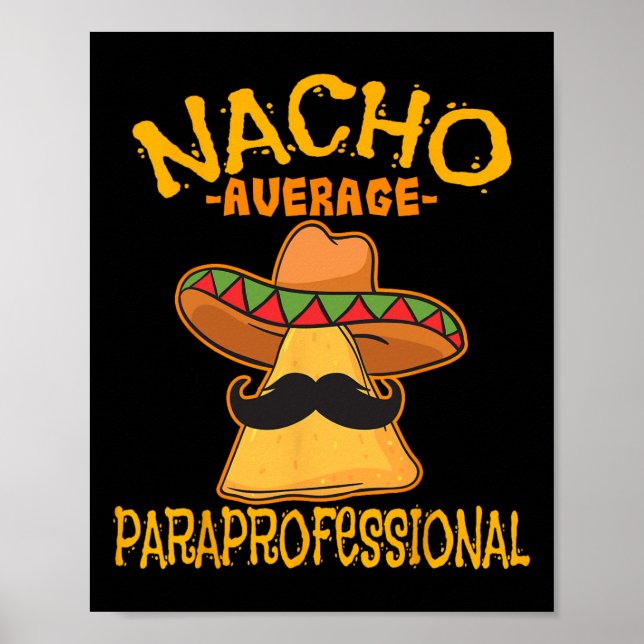 Affiche Nacho Enseignant Paraprofessionnel Moyen Aides Cin (Devant)