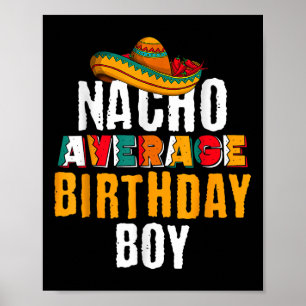 Affiche Nacho Moyenne Anniversaire Garçon Cinco De Mayo Fu