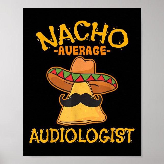 Affiche Nacho Moyenne Audiologiste Cinco De Mayo Fiesta (Devant)
