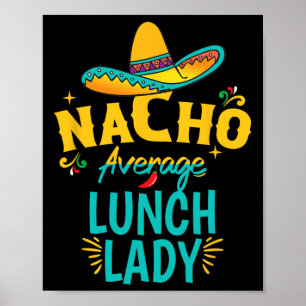 Affiche Nacho Moyenne Déjeuner Lady Chapeau Cinco De Mayo