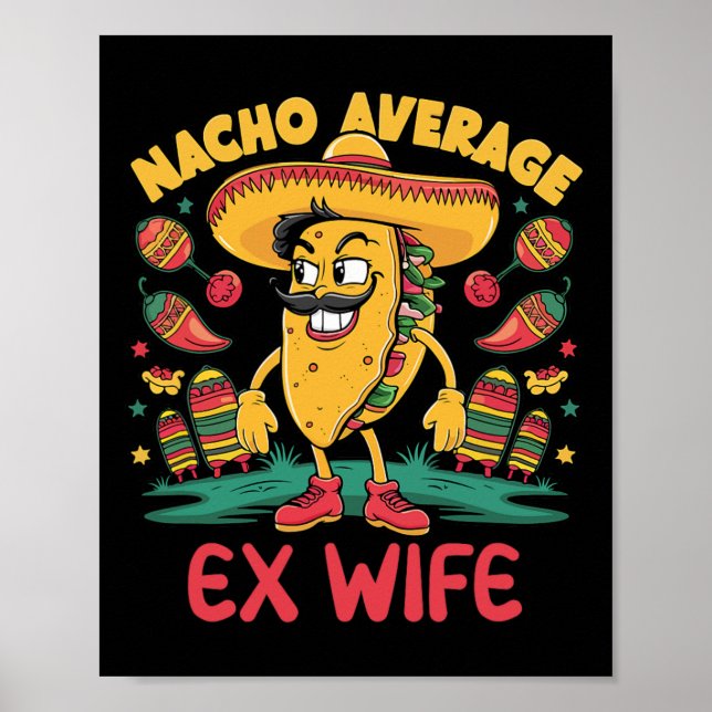 Affiche Nacho Moyenne Ex Femme Mexicaine Matching Cinco De (Devant)