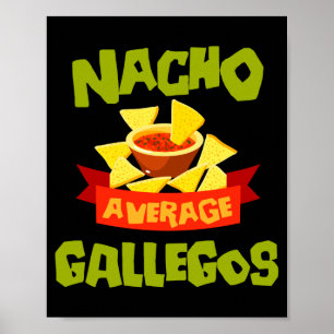 Affiche Nacho moyenne gallegos nom de famille drôle d'anni
