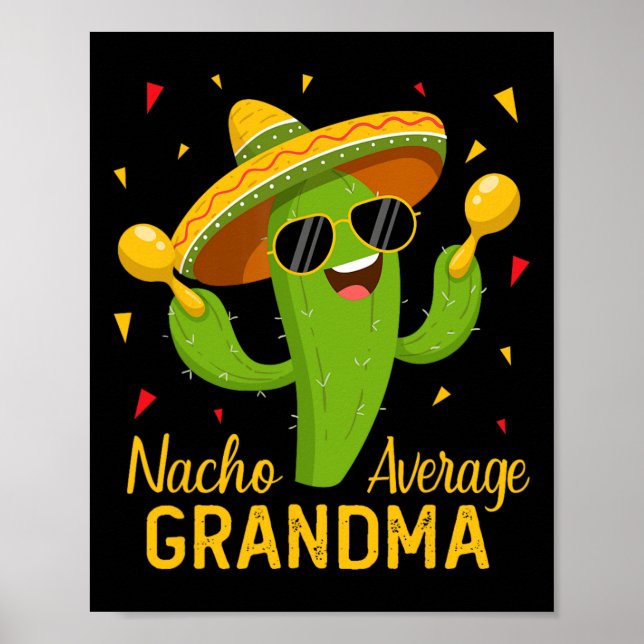 Affiche Nacho Moyenne Grandma Cinco De Mayo Fiesta Party (Devant)
