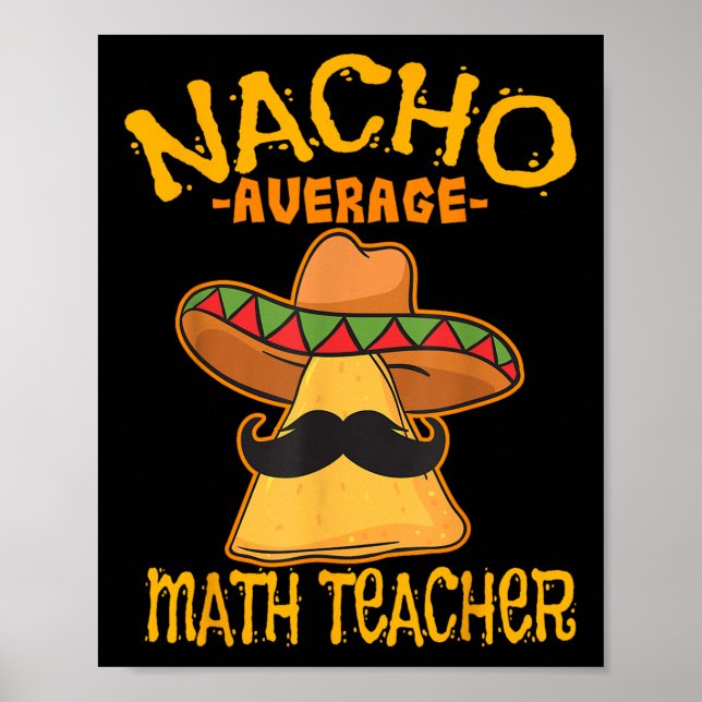 Affiche Nacho Moyenne Mathématiques Enseignant Mathématiqu (Devant)
