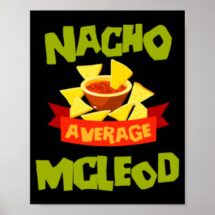 Affiche Nacho moyenne mcleod nom de famille d'anniversaire