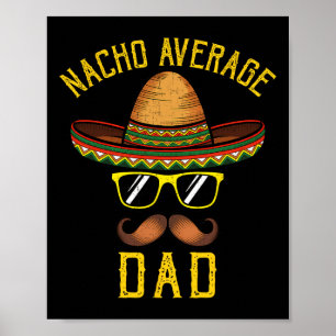 Affiche Nacho Moyenne Papa Drôle Cinco De Mayo Somb Mexica