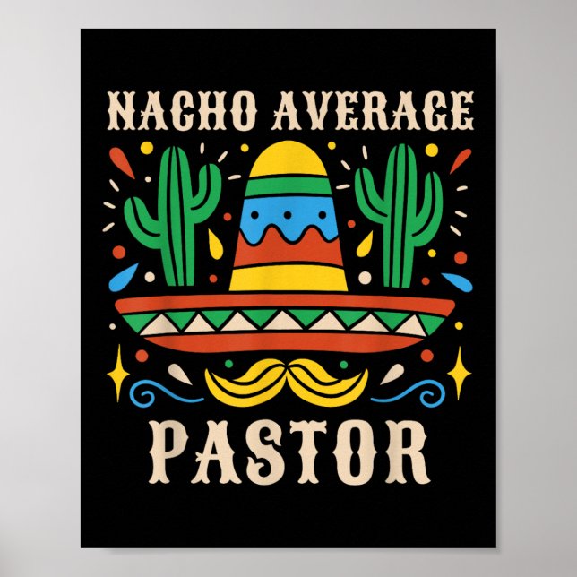 Affiche Nacho Moyenne Pasteur Funny Prédicateur Mexicain R (Devant)