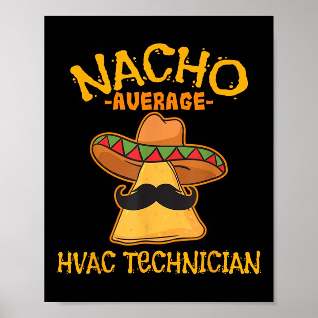 Affiche Nacho Moyenne Technicien Hvac Cinco De Mayo Fiesta (Devant)