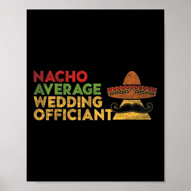 Affiche Nacho Officier Mariage Moyen Mexicain Cinco De M (Devant)