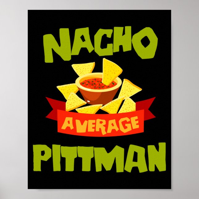 Affiche Nacho pittman drôle anniversaire nom de famille (Devant)
