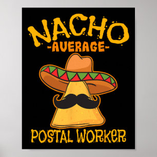Affiche Nacho Travailleur Postal Moyen Cinco De Mayo Postm