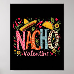 Affiche Nacho Valentin drôle de nourriture mexicaine humou