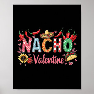 Affiche Nacho Valentine drôle de jeu de mots d'amour pour