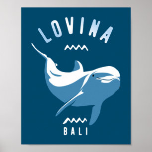 Affiche Nage avec Dolphins Lovina Bali