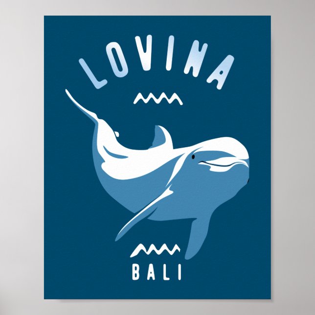 Affiche Nage avec Dolphins Lovina Bali (Devant)