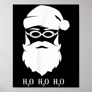 Affiche Nage Noël Père Noël H20 Nage Noël
