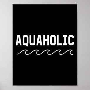 Affiche Nageur Bateau Aquaholique Natation Sports Aquatiqu